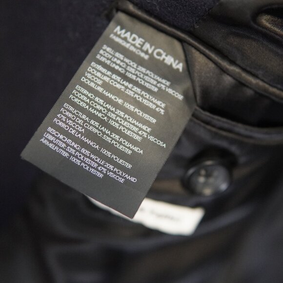 Club Monaco Men’s Wool Peacoat – Navy – Double-Breasted - Picture 8 of 8